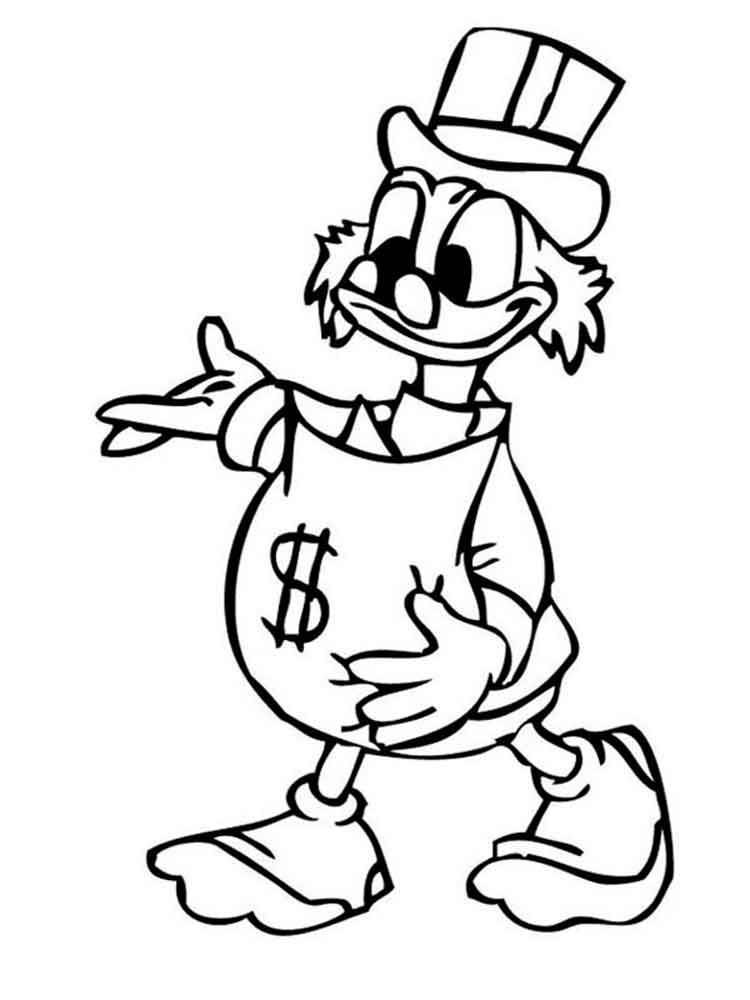 Free printable scrooge mcduck coloring pages for kids cartoon coloring pages disney coloring pages coloring pages