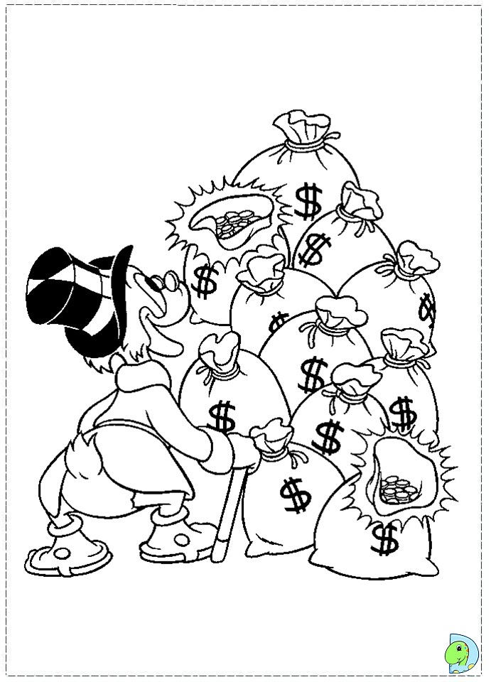 Uncle scrooge coloring pages disney coloring pages