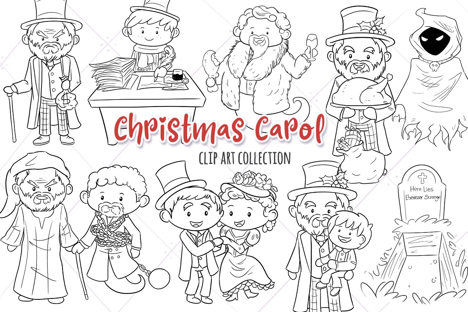 A christmas carol digital stamps