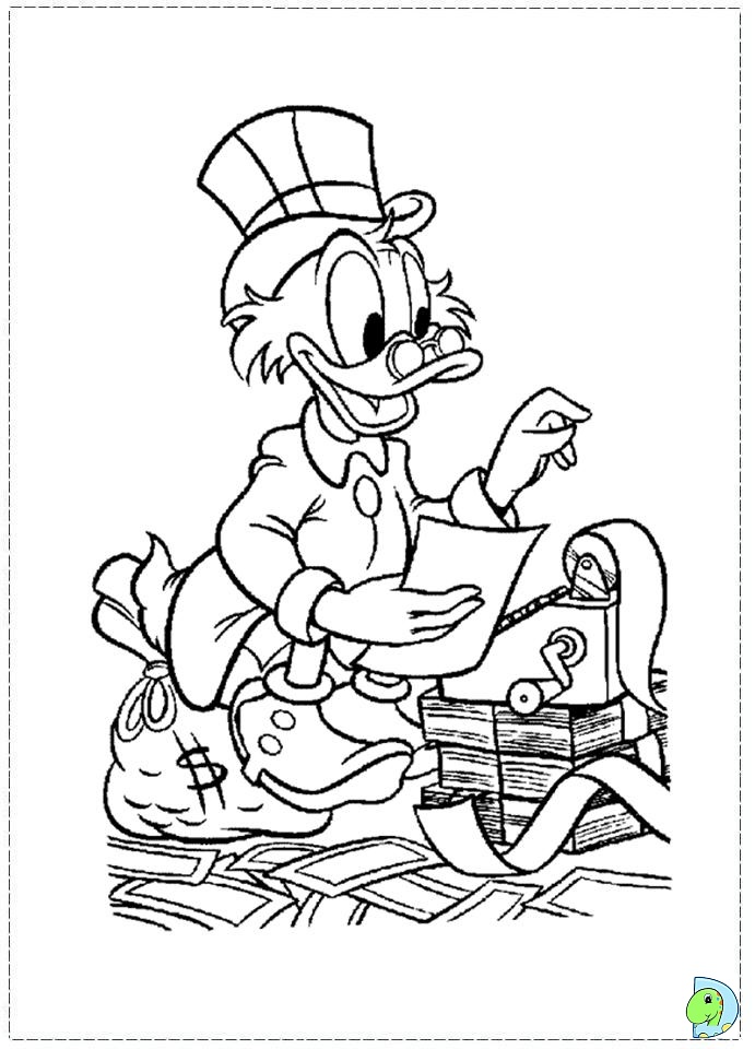 Uncle scrooge coloring pages disney coloring pages