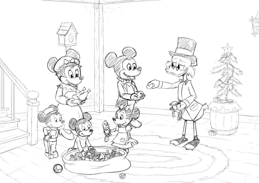 Fanartcollab ducktalesscrooge in mickeys christmas carol disney amino