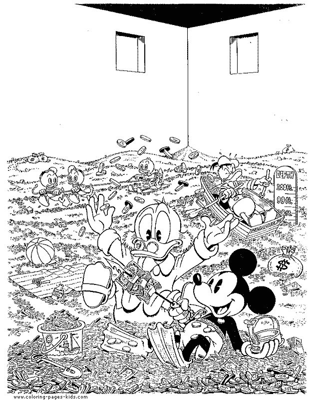 Scrooge mcduck coloring pages