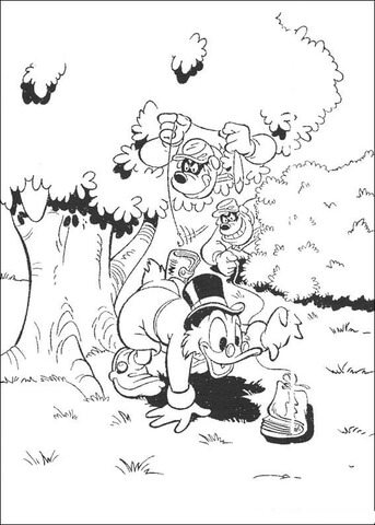 Trap for uncle scrooge coloring page free printable coloring pages