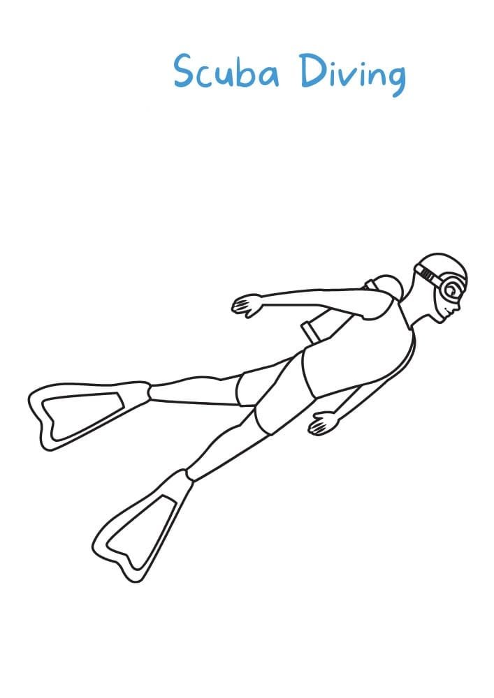 Scuba diving coloring pages printable for free download