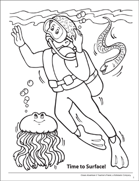 Time to surface ocean adventure coloring page printable coloring pages