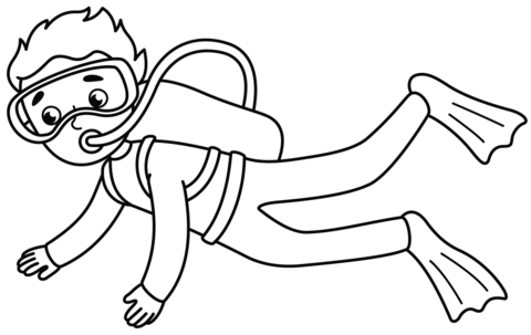 Scuba diving coloring pages free coloring pages