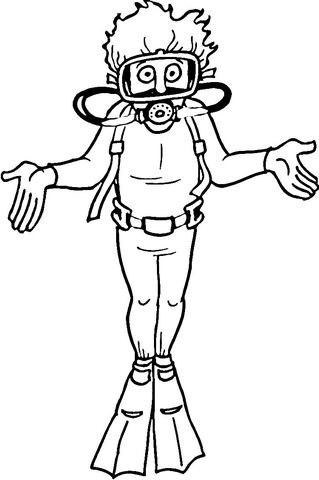 Scuba diver coloring page free printable coloring pages vbs themes coloring pages submerged vbs