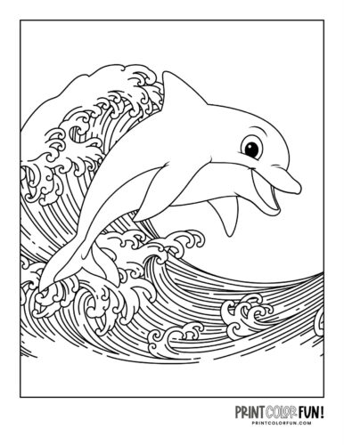 Printable dolphin coloring pages dive into a world of fun crafts learning activities at