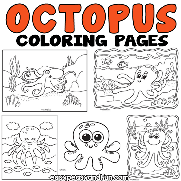 Octopus coloring pages