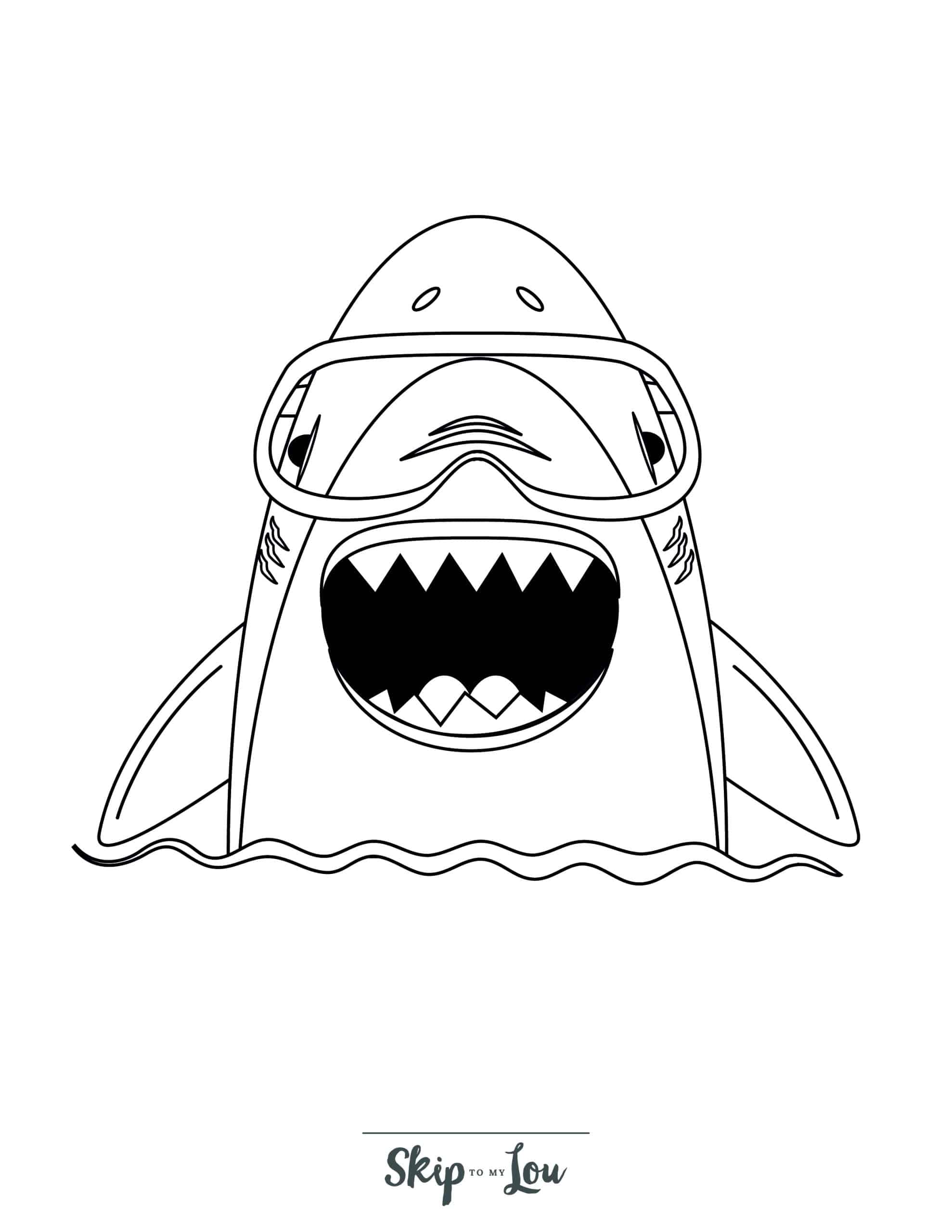 Dive into fun with free shark coloring pages for kids skip to my lou