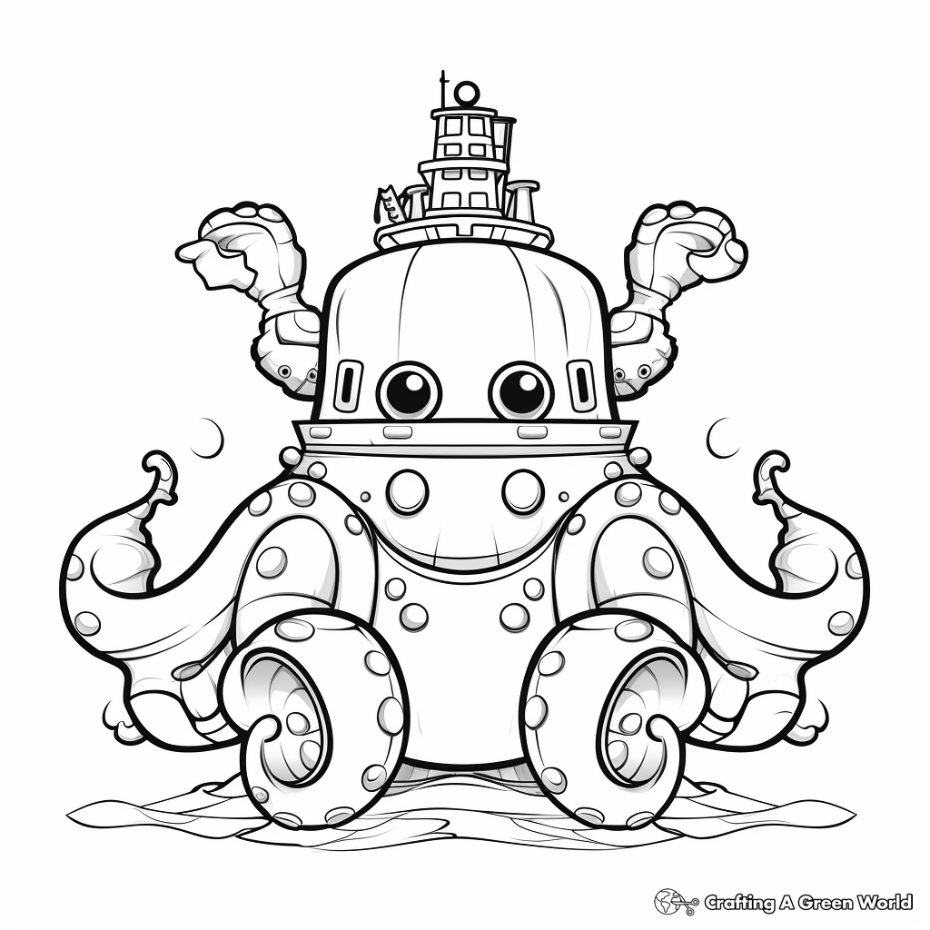 Kraken coloring pages