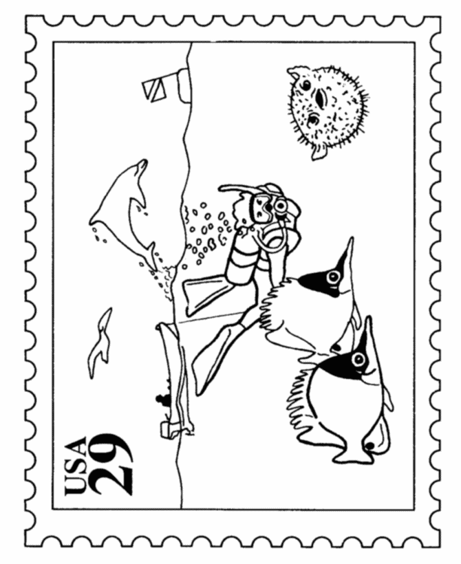 Bluebonkers usps sports stamp coloring pages