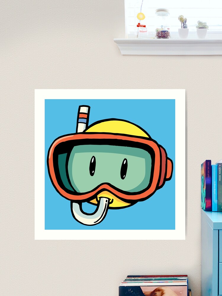 Scuba diver emoji art print for sale by duxpavlic