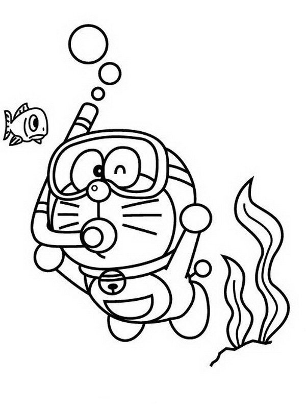 Scuba diving coloring pages