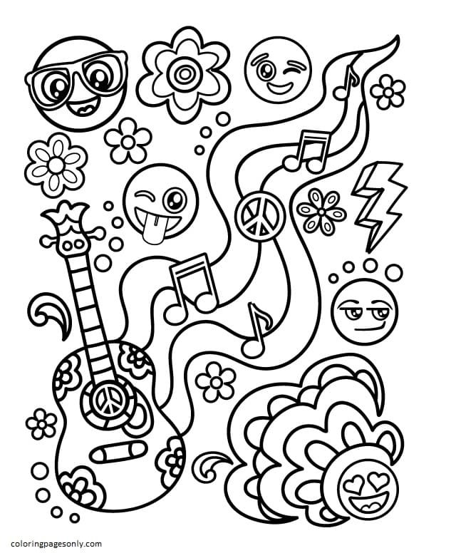 Emoji coloring pages printable for free download