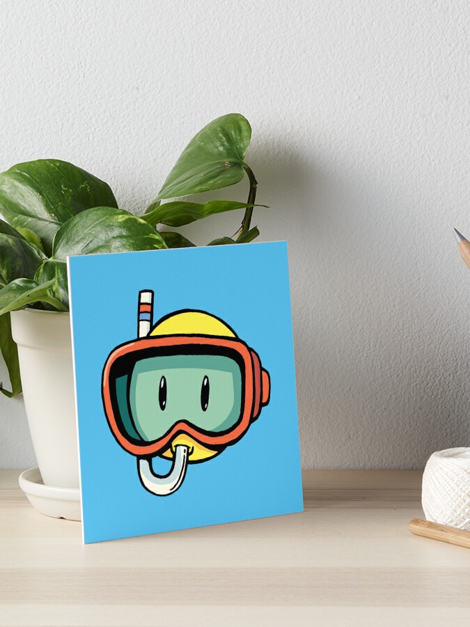 Scuba diver emoji art board print for sale by duxpavlic