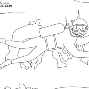 Scuba diving coloring pages printable for free download