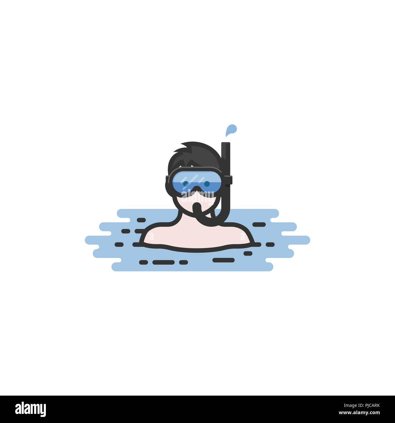 Snorkeling icon cut out stock images pictures