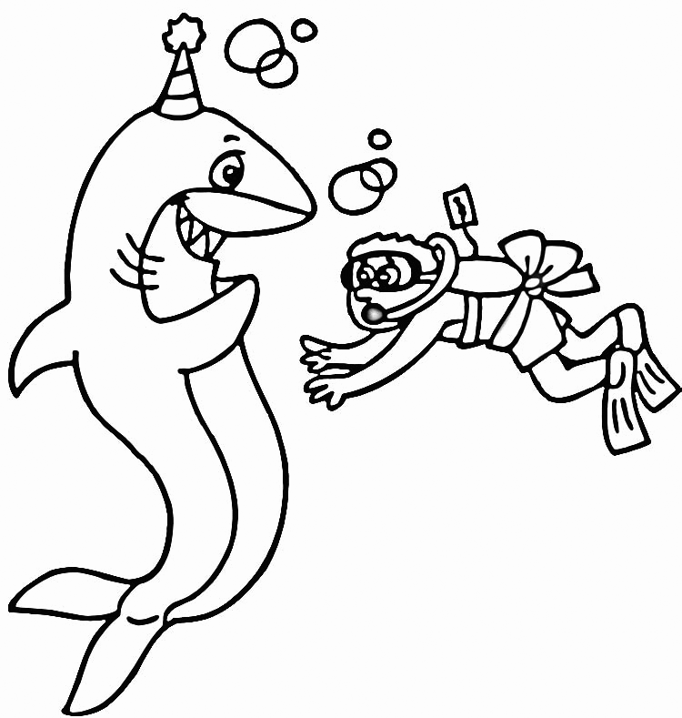 Scuba diving coloring pages