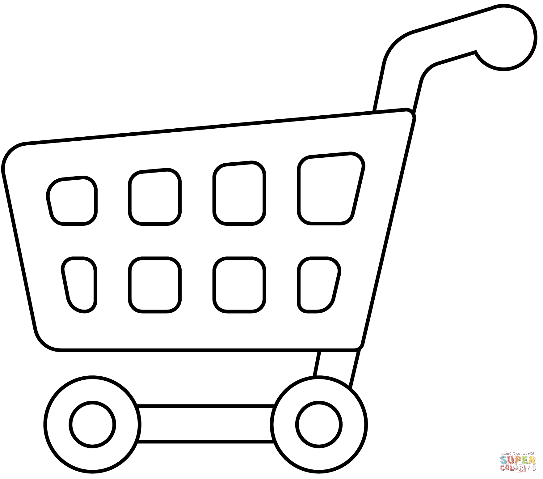 Shopping cart emoji coloring page free printable coloring pages