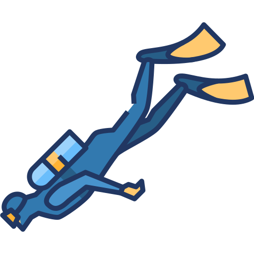 Diving generic outline color icon