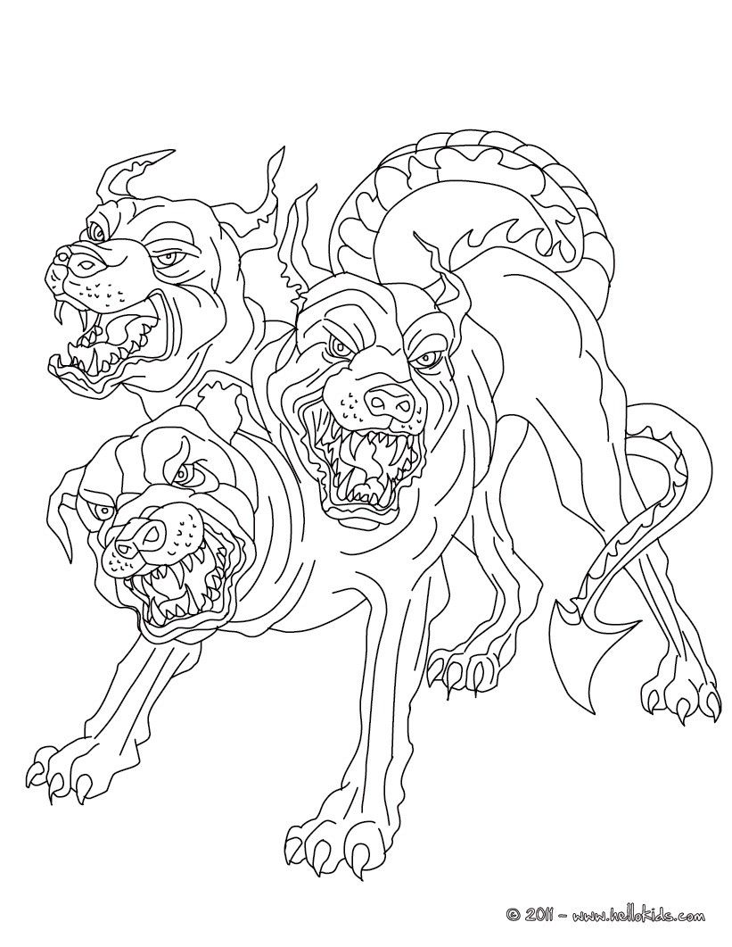 Greek fabulous creatures and monsters coloring pages