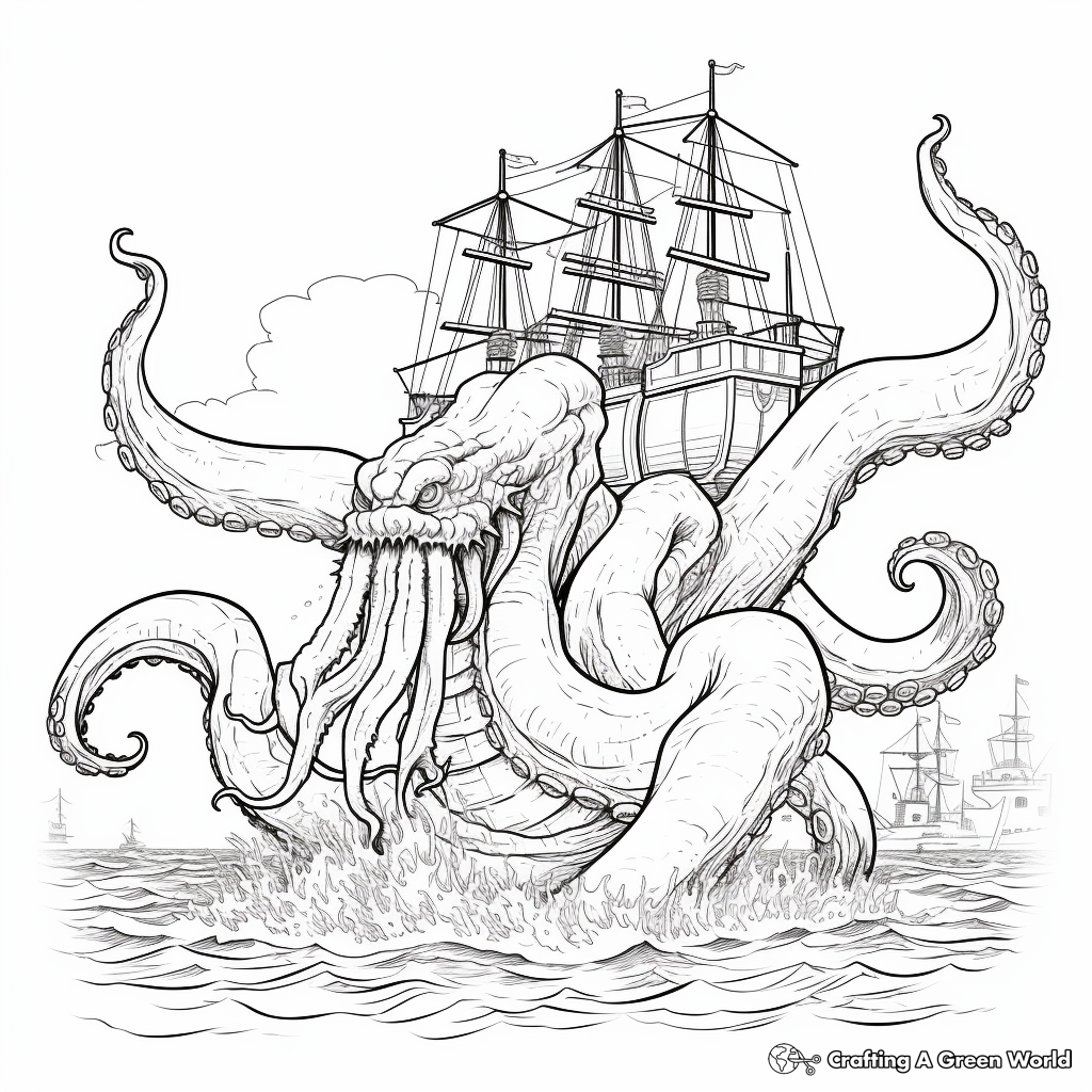 Sea monster coloring pages