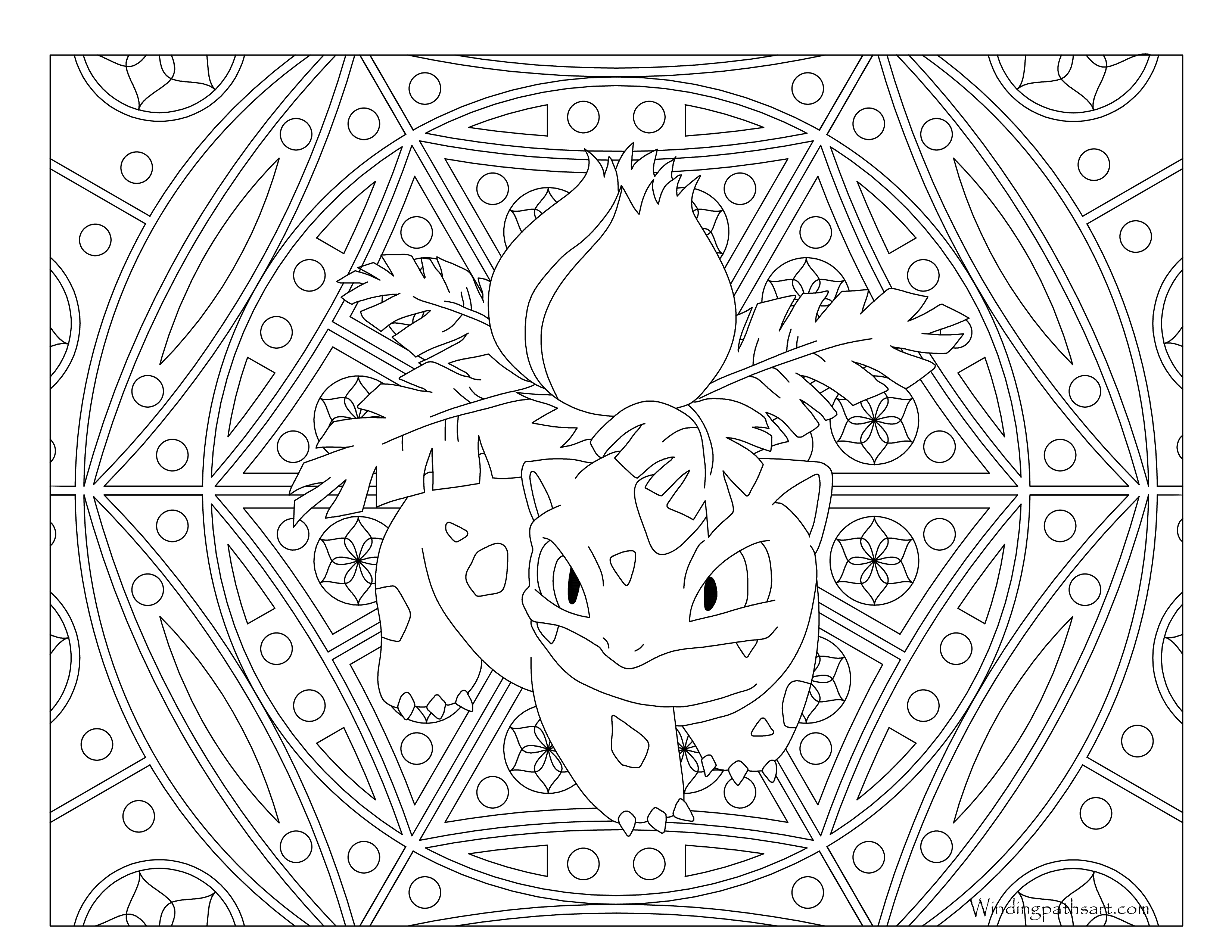 Ivysaur pokemon coloring page