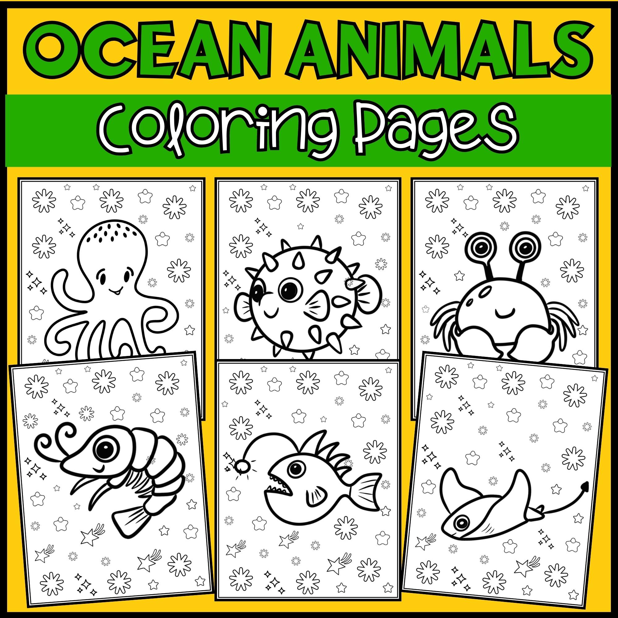 Ocean animals coloring pages