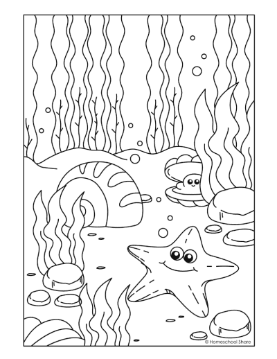 Ocean animals coloring pages