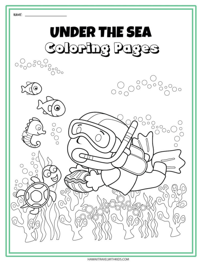 Sea animal worksheets and coloring pages