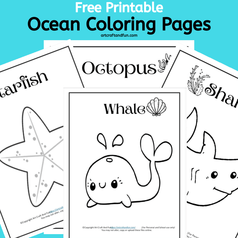 Free printable ocean and sea animal coloring pages