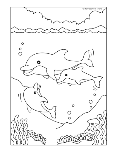 Ocean animals coloring pages