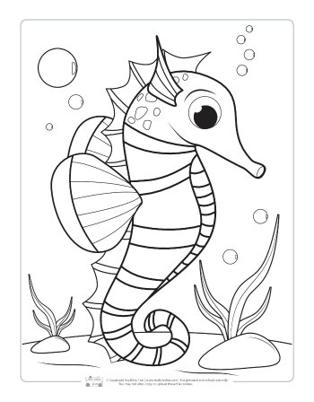 Ocean animals coloring pages for kids