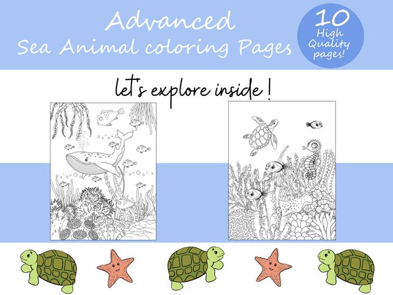 Printable ocean colouring pages sea animals pdf coloring pages