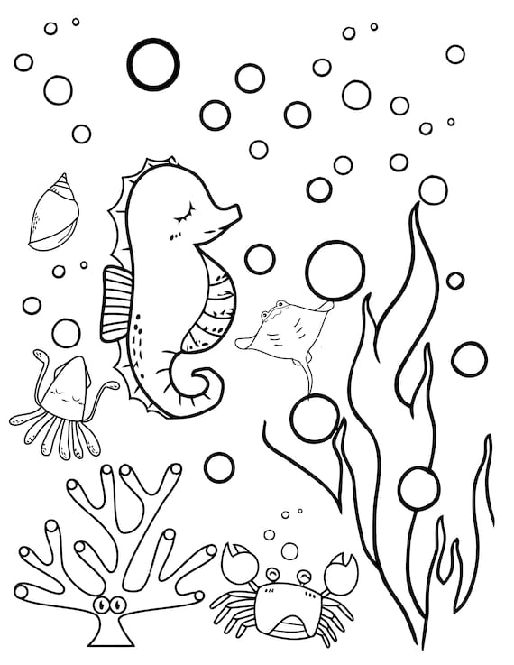 Printable sea animals coloring pages jpgpdf pg