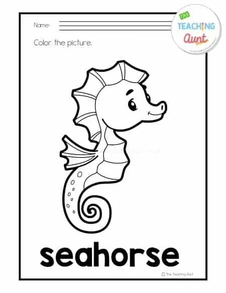 Sea animals coloring pages