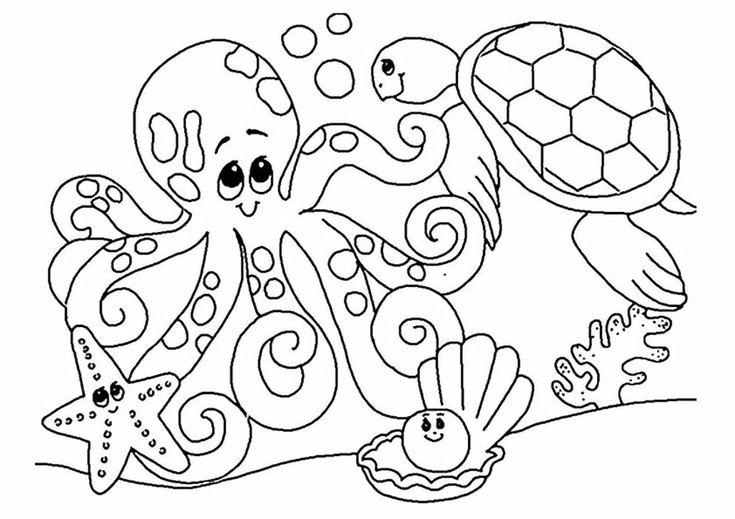 Sea animals coloring pages pdf