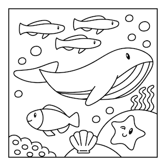 Page sea ocean coloring book pdf images