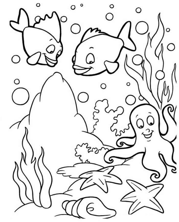 Sea animals coloring pages pdf