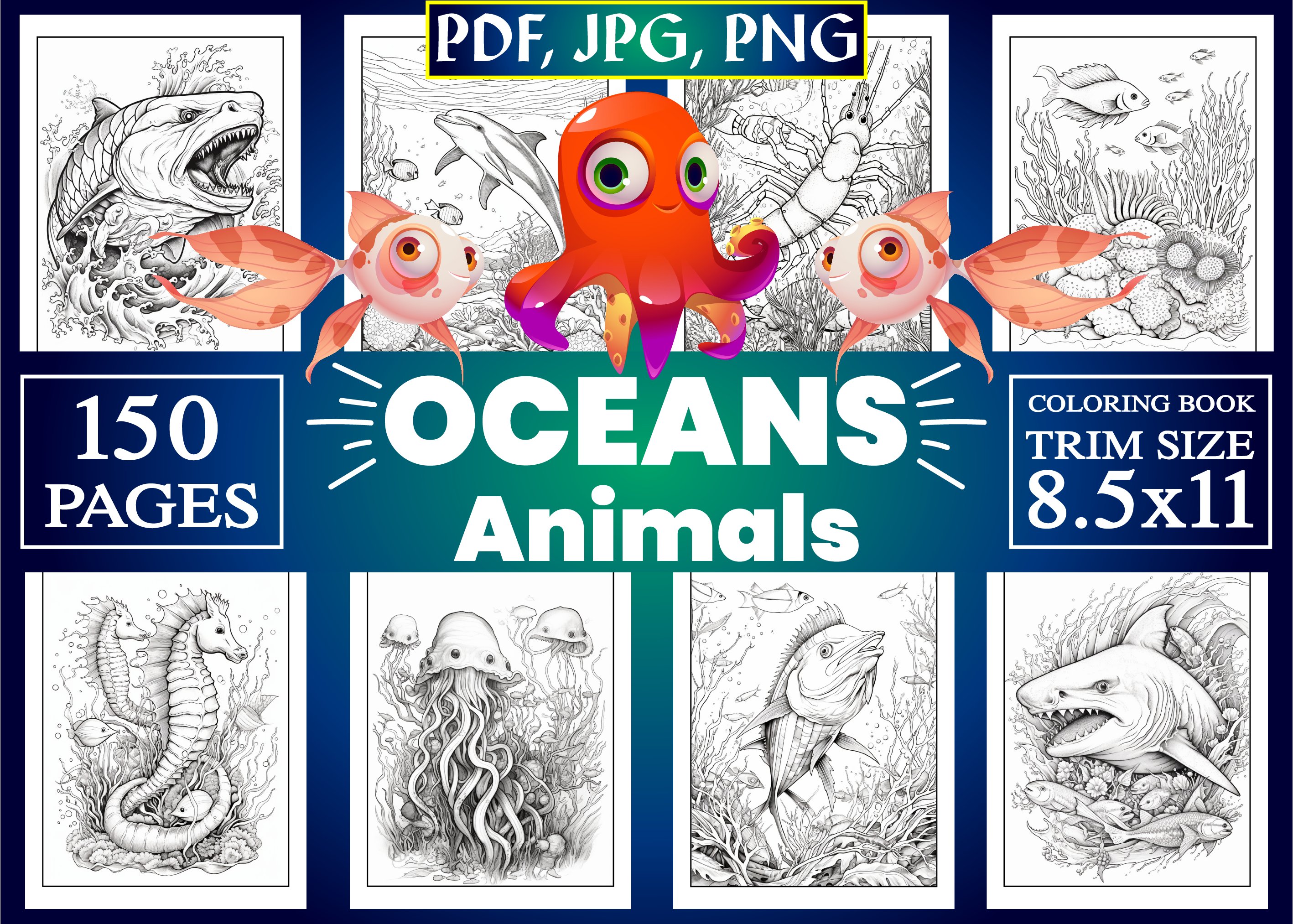 Ocean animals coloring pages