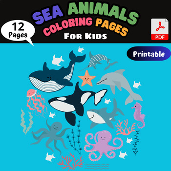 Ocean sea animals coloring pages worksheets of sea creatures learn color
