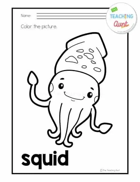 Sea animals coloring pages