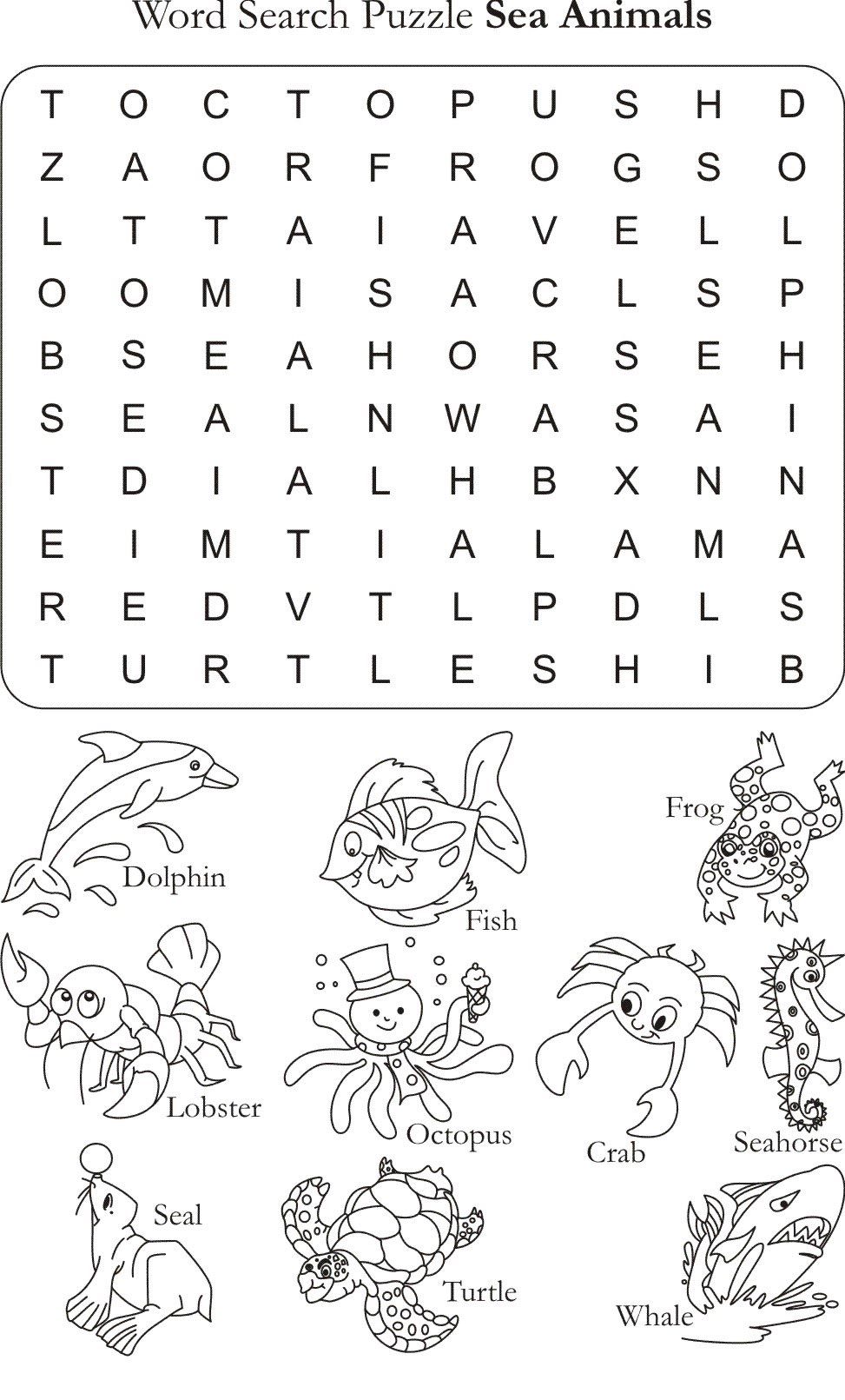 Word search puzzle sea animals download free word search puzzle sea animals for kids word puzzles for kids english worksheets for kids worksheets for kids