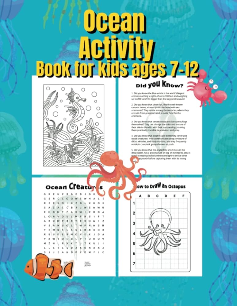 Ocean activity book science workbook for kids ages