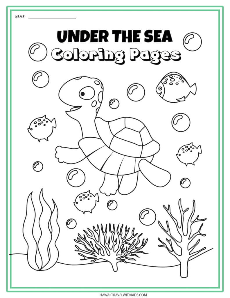 Sea animal worksheets and coloring pages