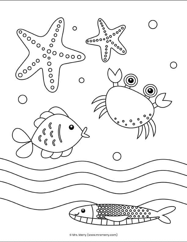 Fun summer coloring pages for kids mrs merry