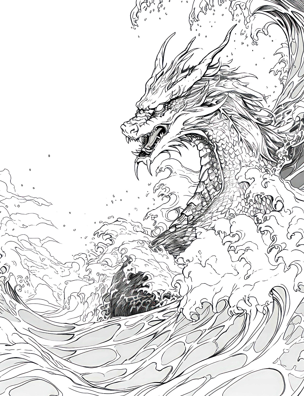 Majestic dragon coloring pages for kids and adults