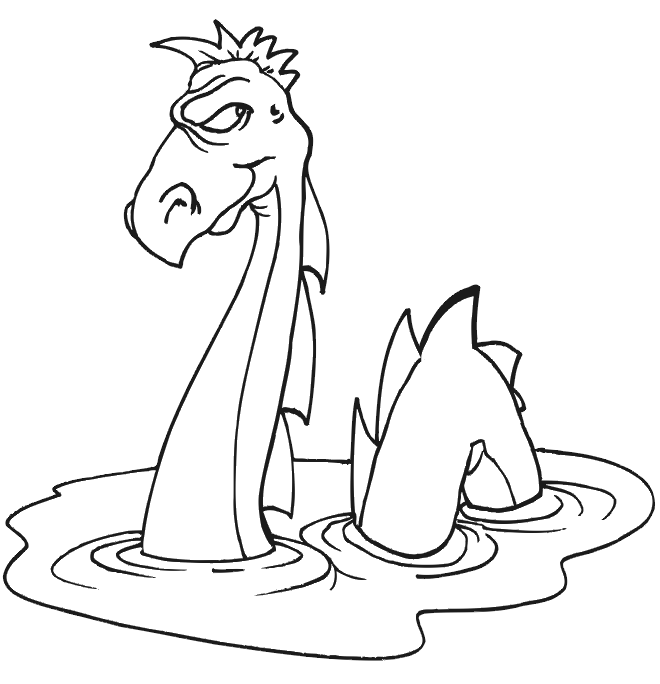 Dragon coloring page sea dragon looking mischievious