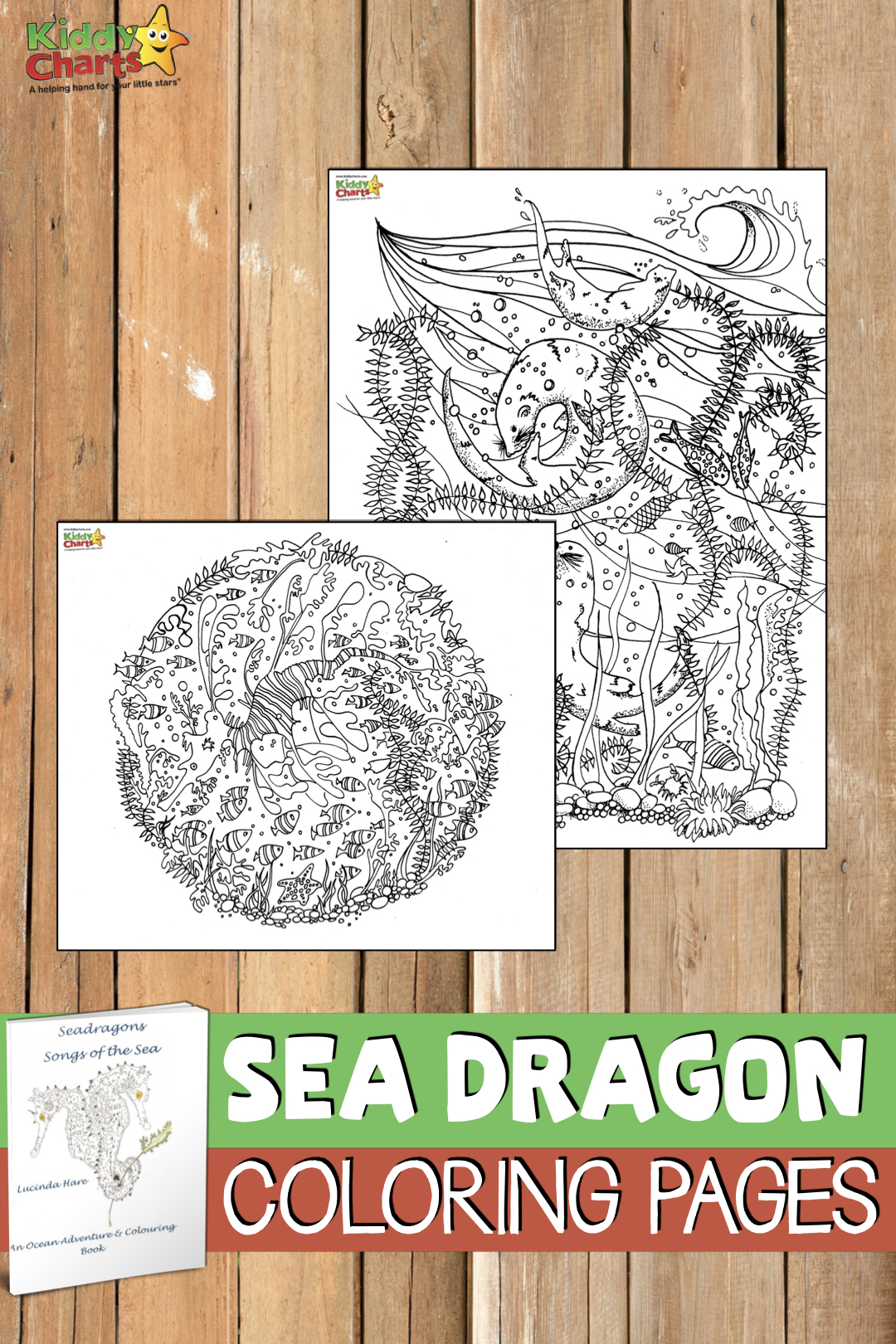 Sea dragon coloring page pictures to print